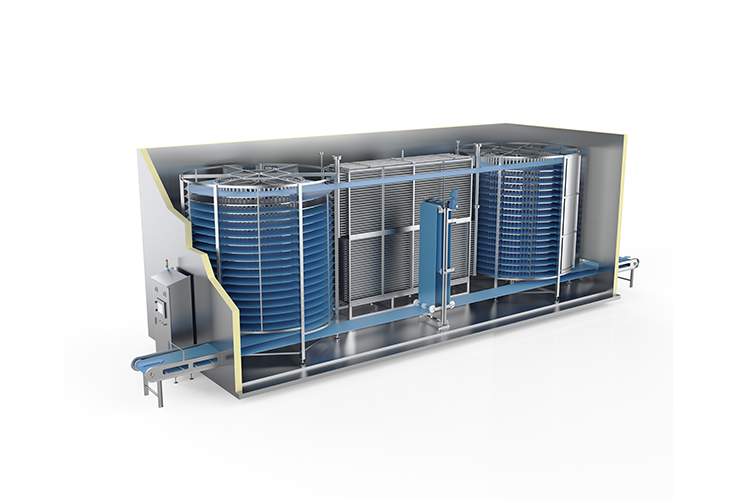 غرفة تجميد بالتجميد الحلزوني