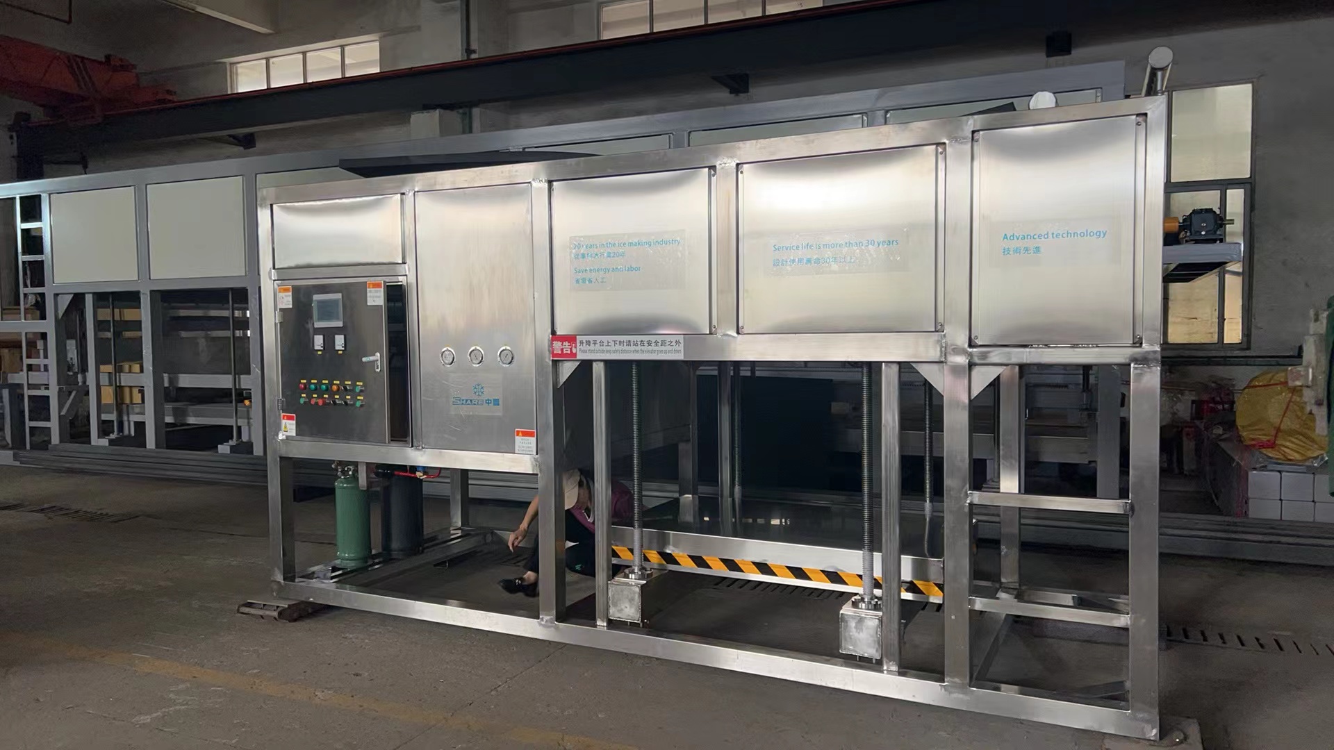 Machine à glace en bloc à refroidissement direct de 5 tonnes par jour