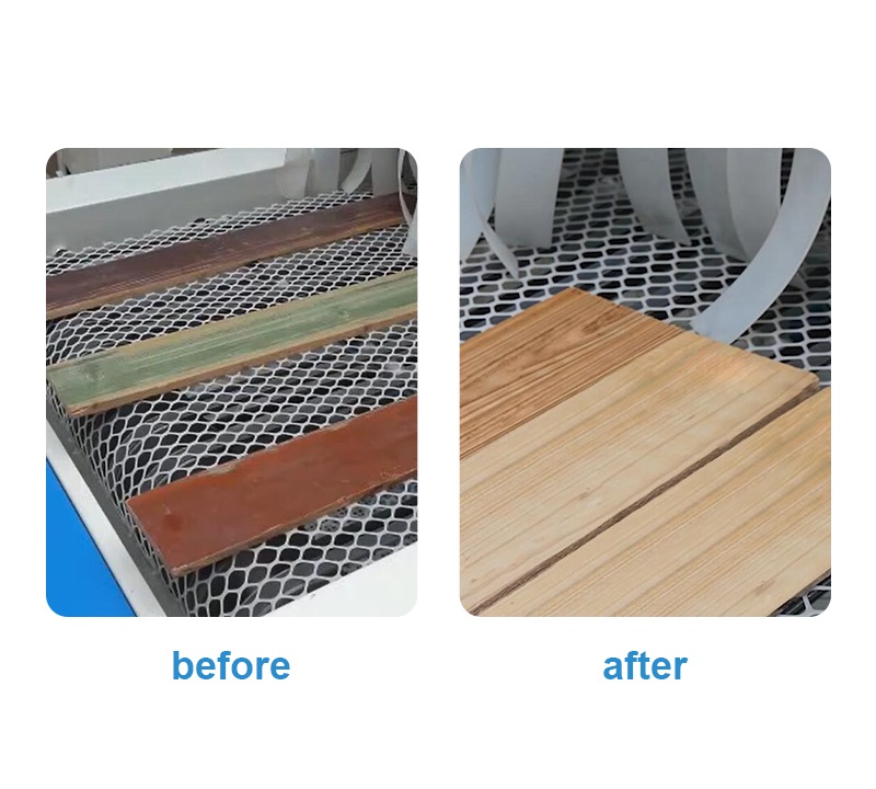 sandblasting wood boards