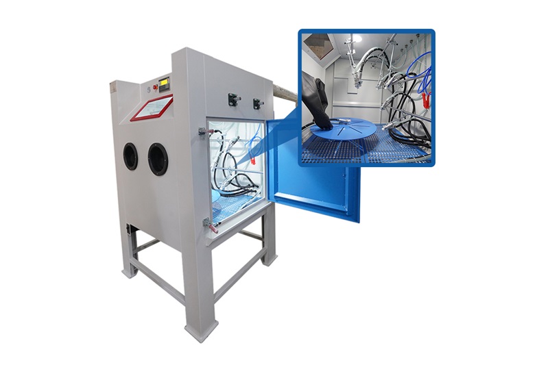 Máquina de chorro de mesa giratoria, Máquina de chorreado automático