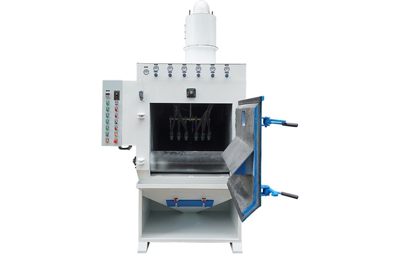Máquina de chorro en cinta giratoria, Máquina de chorreado automático de arena
