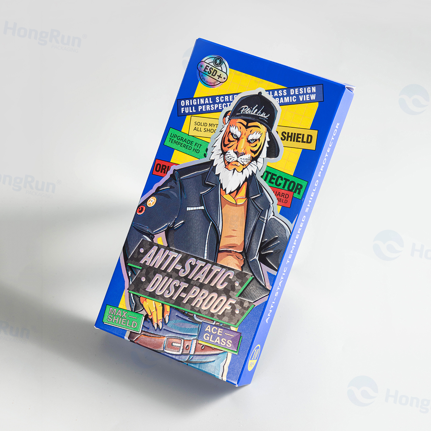 Folding Carton,Smart custom electronic packaging boxes, cosmetic packaging / Gold and Silver Cardboard Color Box