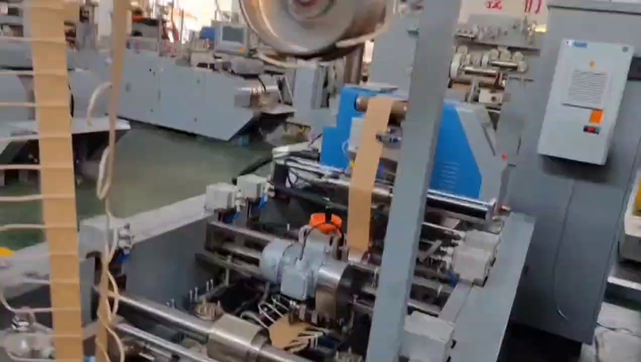 WFD-120 Fully Automatic Roll Fed Paper Bags With Twisted Handle Machine ...
