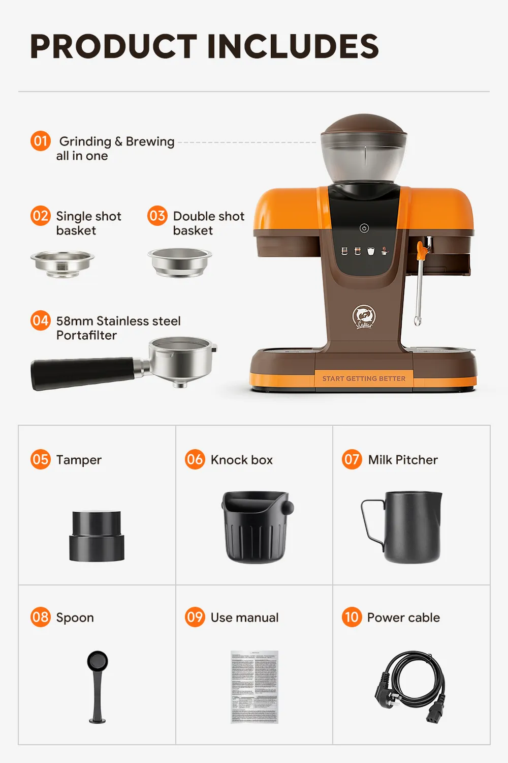 Semi-Automatic Espresso Coffee Maker