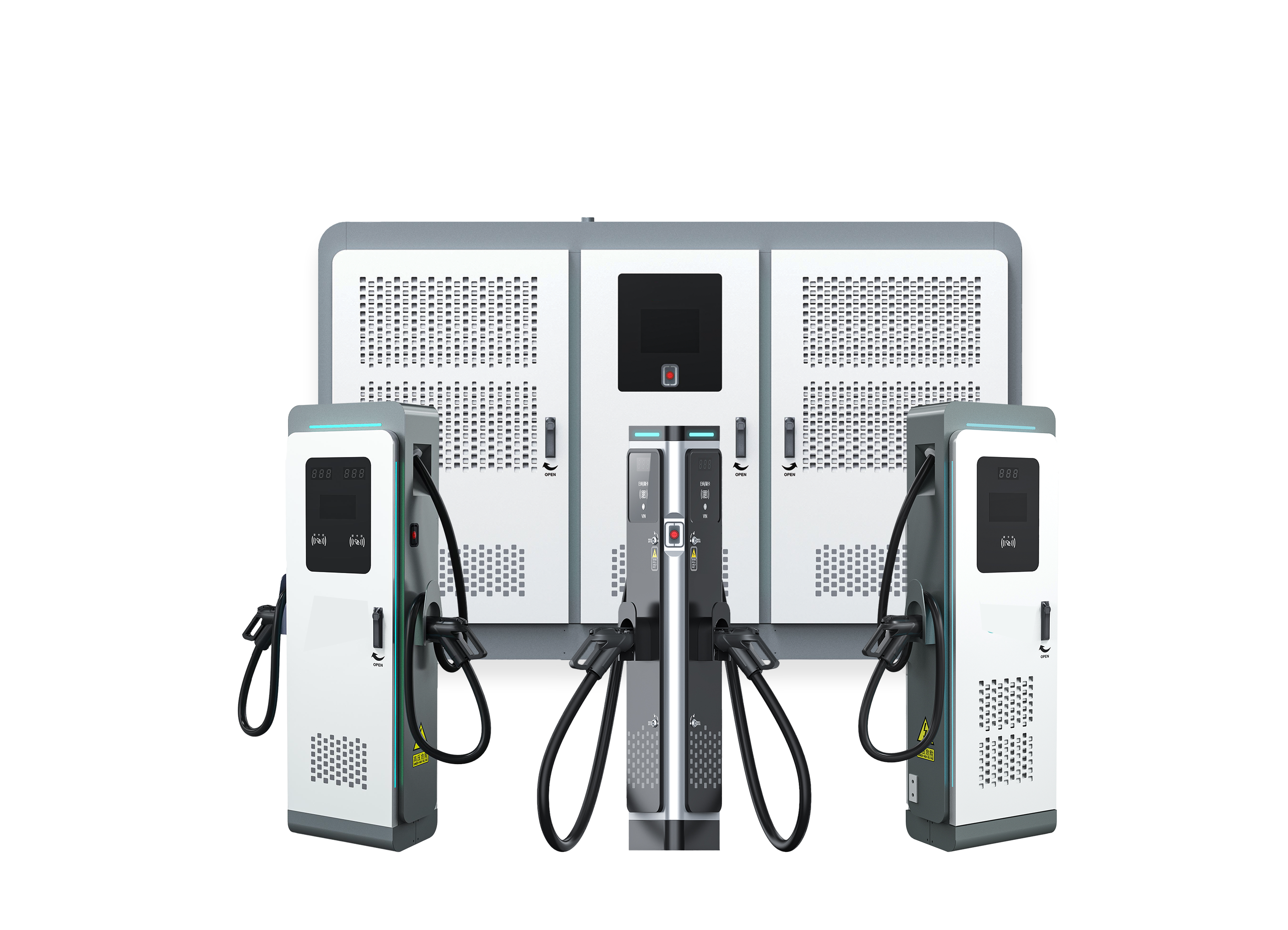 80KW DC Fast Charger of Electric Vehicle for commercial used with CCS2