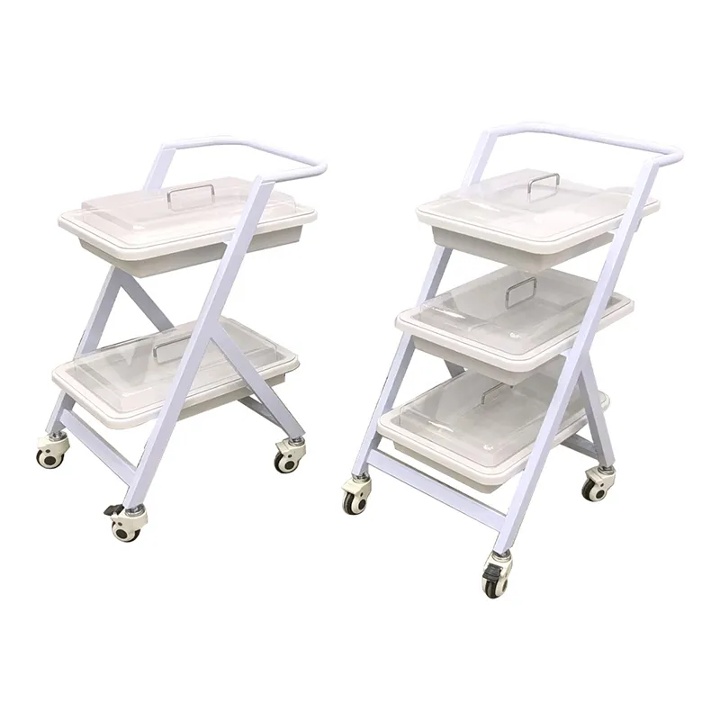 MN-SUS011 Medical three-layer endoscope trolley, endoscope transporter, colonoscope, gastroscope, fiberoptic bronchoscope tray rack