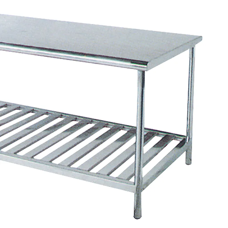 MN-SUS114 304 stainless steel workbench, dust-removing steel operation table, double-sided grinding kitchen cabinet