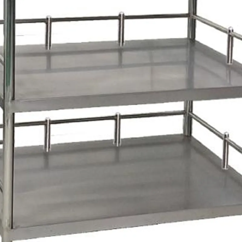 MN-SUS040 Hospital multi-purpose storage instrument cart, stainless steel physiotherapy dental trolley, multi-functional nursing and treatment tool cart