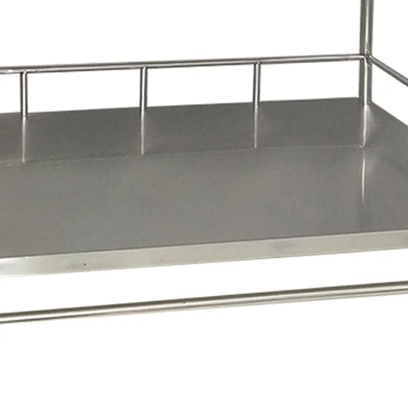 MN-SUS038 A stable 2-layer medical 304 stainless steel instrument trolley