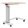 MN-OVT002 Hospital Bedside Over Bed Tray Table With braking Wheels