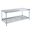 MN-SUS114 304 stainless steel workbench, dust-removing steel operation table, double-sided grinding kitchen cabinet