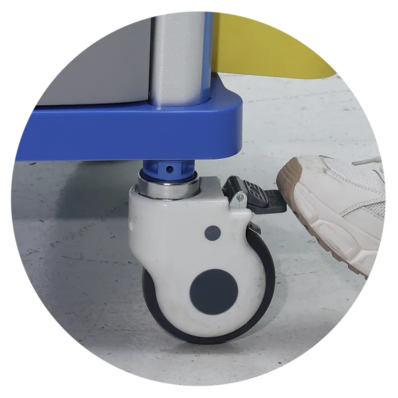 MN-DC012 Medical drug delivery trolley medicine box, with central control lock and silent casters