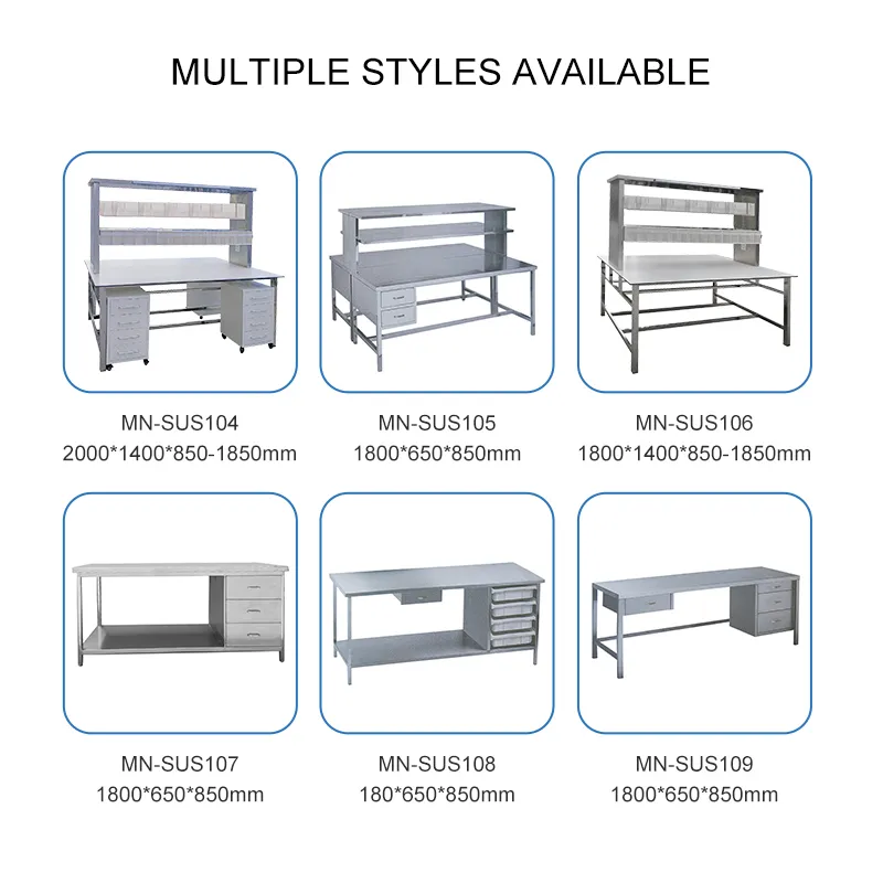 MN-SUS107 Professional business kitchen workbench made of stainless steel for hotels, restaurants and catering enterprises