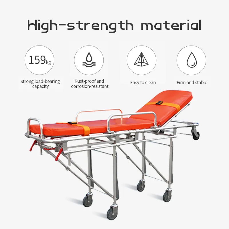 MN-AS008-2 Emergency stretcher Patient First Aid Equipment Stretcher Hospital Ambulance Trolley Bed