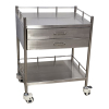 MN-SUS046 Hot Selling High Quality Hospital or Clinic Stainless Steel Medical Trolley for Easy Sliding with 2 Drawers