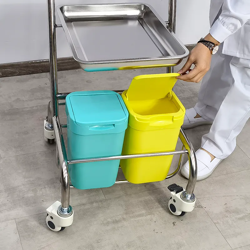 MN-SUS044 Hospital Furniture High-Quality Stainless Steel Nursing Infusion Instrument Trolley