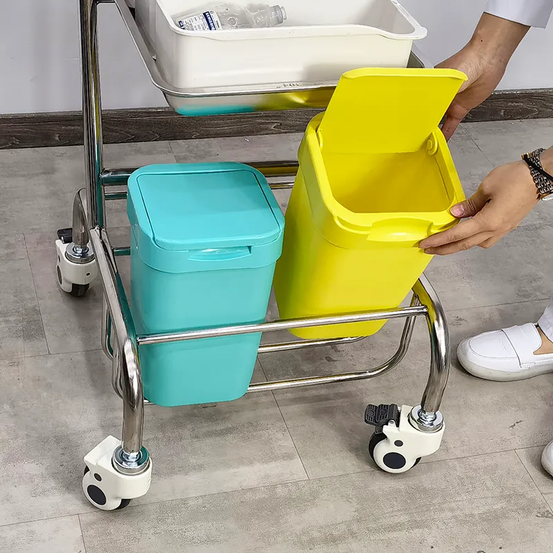 MN-SUS043 Medical Stainless Steel Hospital Surgical Operation Table Trolley