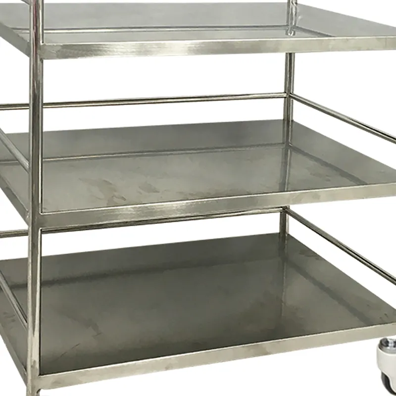 MN-SUS042 Hospital trolley, stainless steel trolley, three-layer instrument trolley, surgical trolley, nursing trolley, dressing change trolley, instrument trolley, nursing trolley