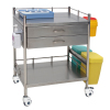 MN-SUS049 Good Quality Stainless Steel Medical Trolley Cart For Hospital Or Clinic Hospital Trolley Cart Mobile with 2 Drawers