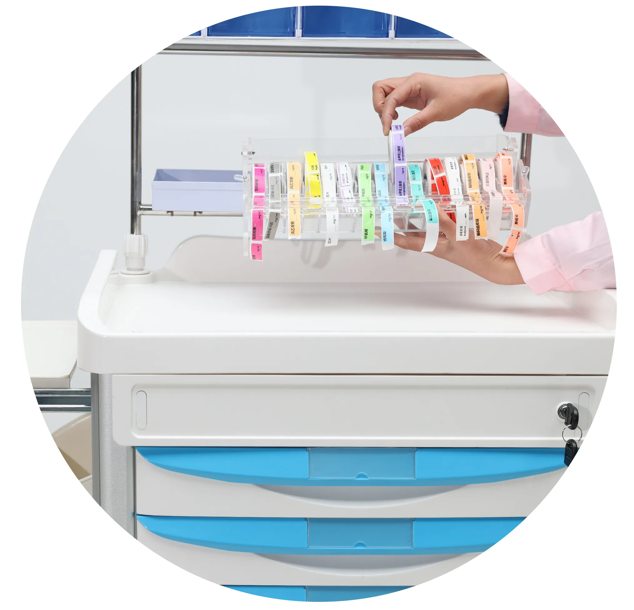 MN-AC010 Hospital Anesthesia Medical Medicine Drug ABS Plastic Trolley