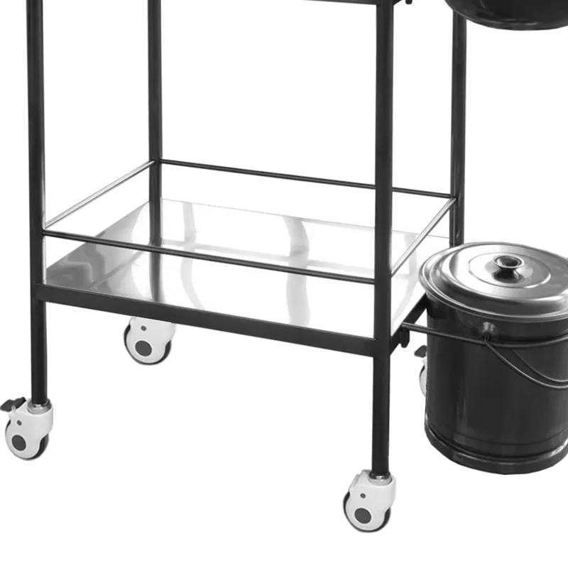 MN-SUS057 Thickened stainless steel surgical trolley, multi-layer frame for beauty salons, hospital-specific treatment trolley, instrument belt