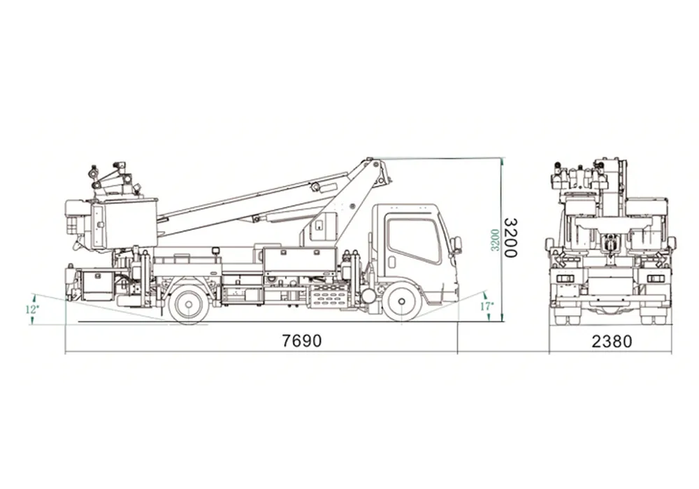 4x2-19.2m-Insulated Double-Bucket Truck