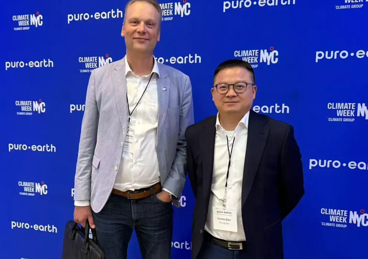 Pyrogreen&rsquo;s Charles Qian at Climate Week NYC (Puro.Earth event)