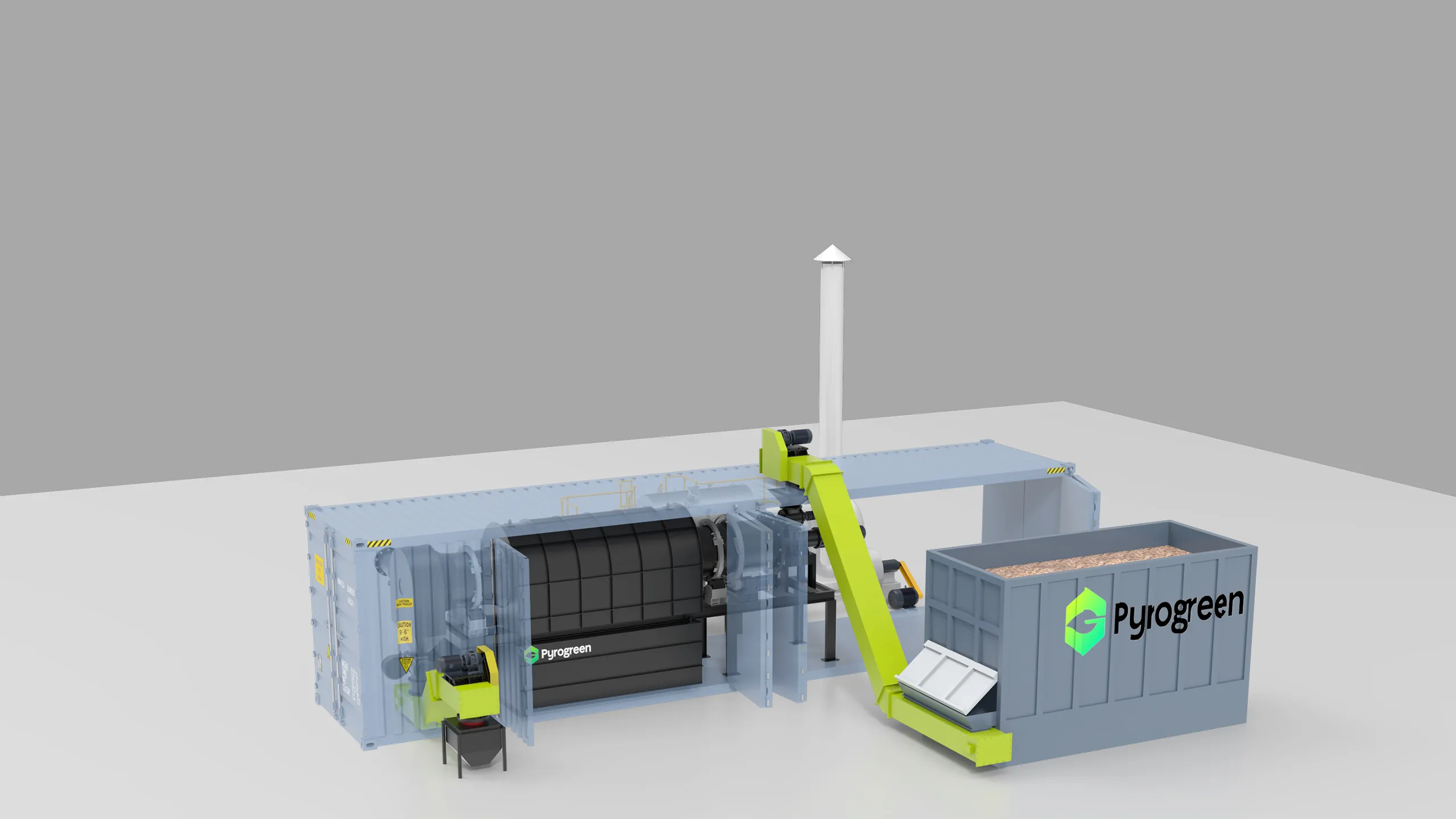 Pyrogreen energy's biomass carbonization system : Rotary Kilns Carbonization/Torrefaction , Biomass Rotary Kilns Carbonizer