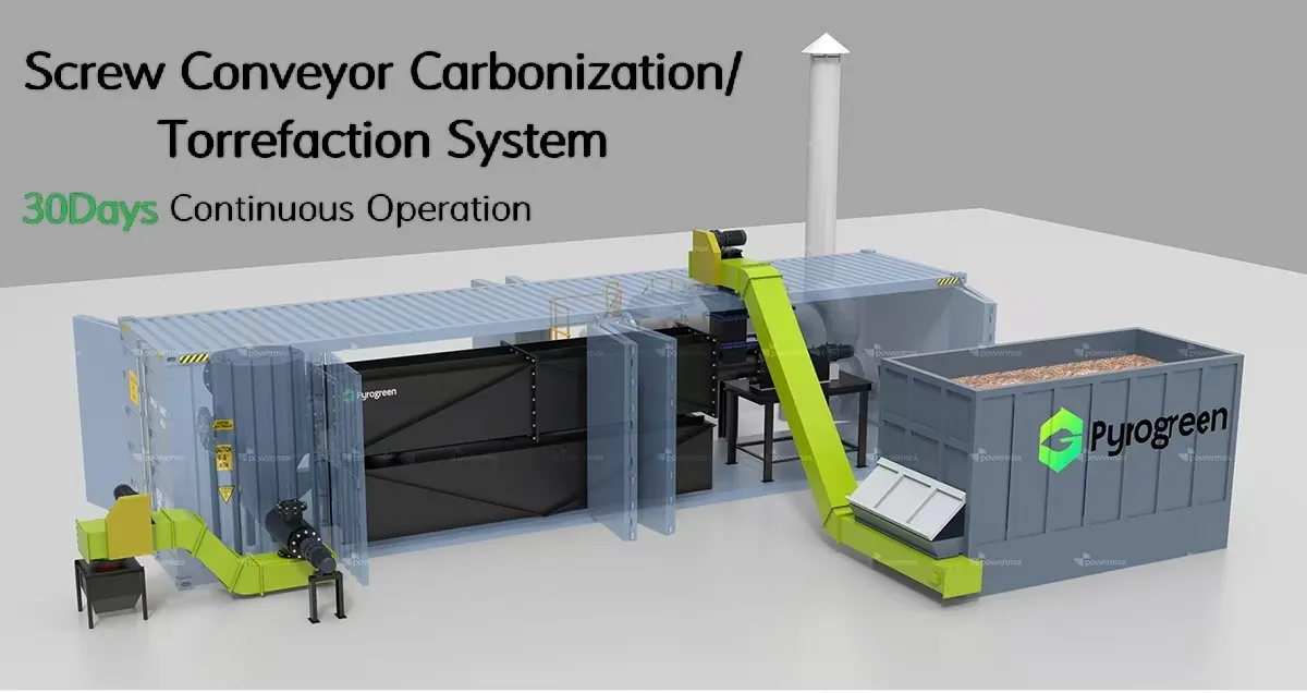 Screw Conveyor Carbonization/Torrefaction System