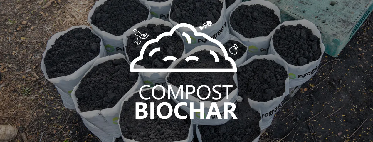Biochar produced using the pyrogreen carbonization and baking system