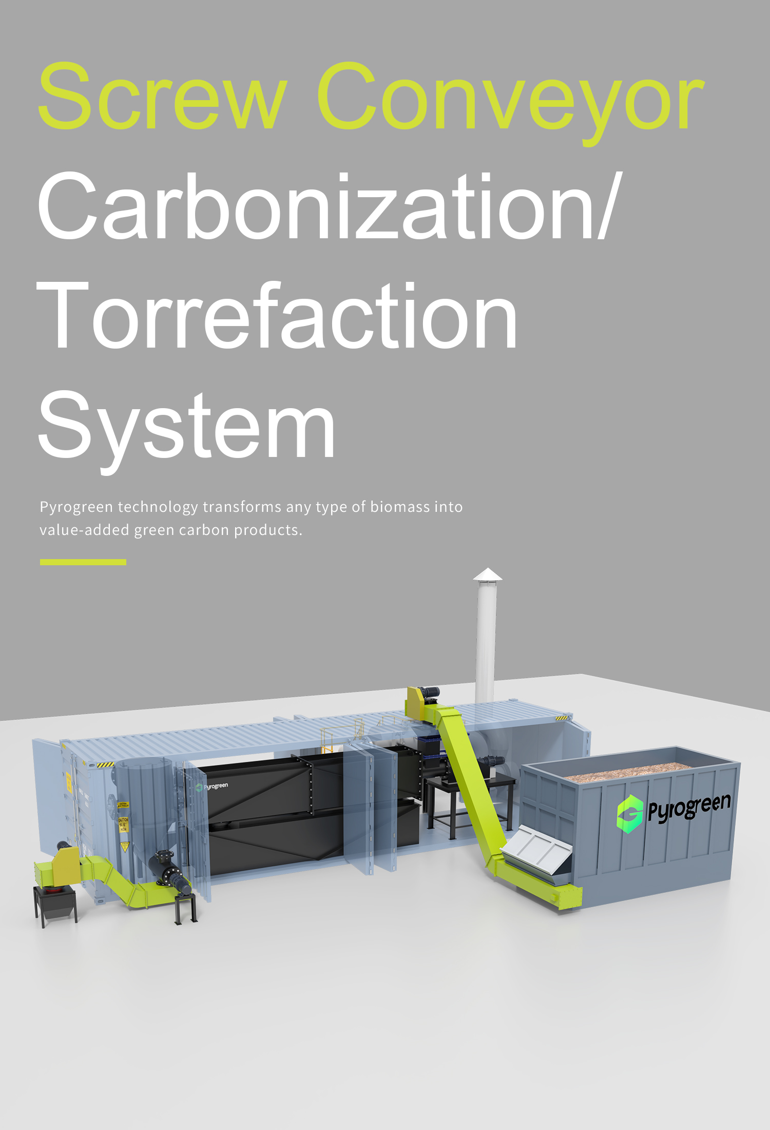  Screw Conveyor Carbonization/ Torrefaction System