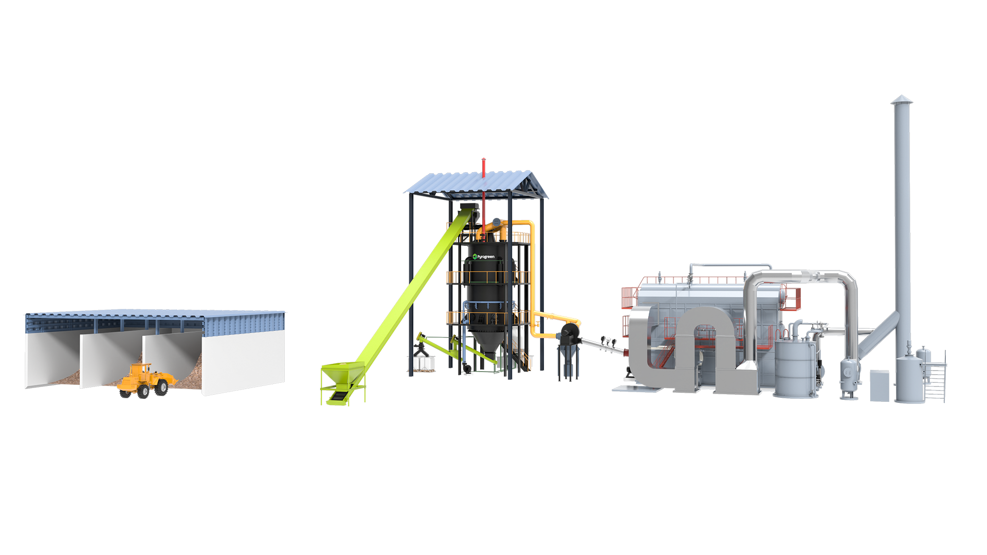 Updraft Fixed Bed Carbonization System