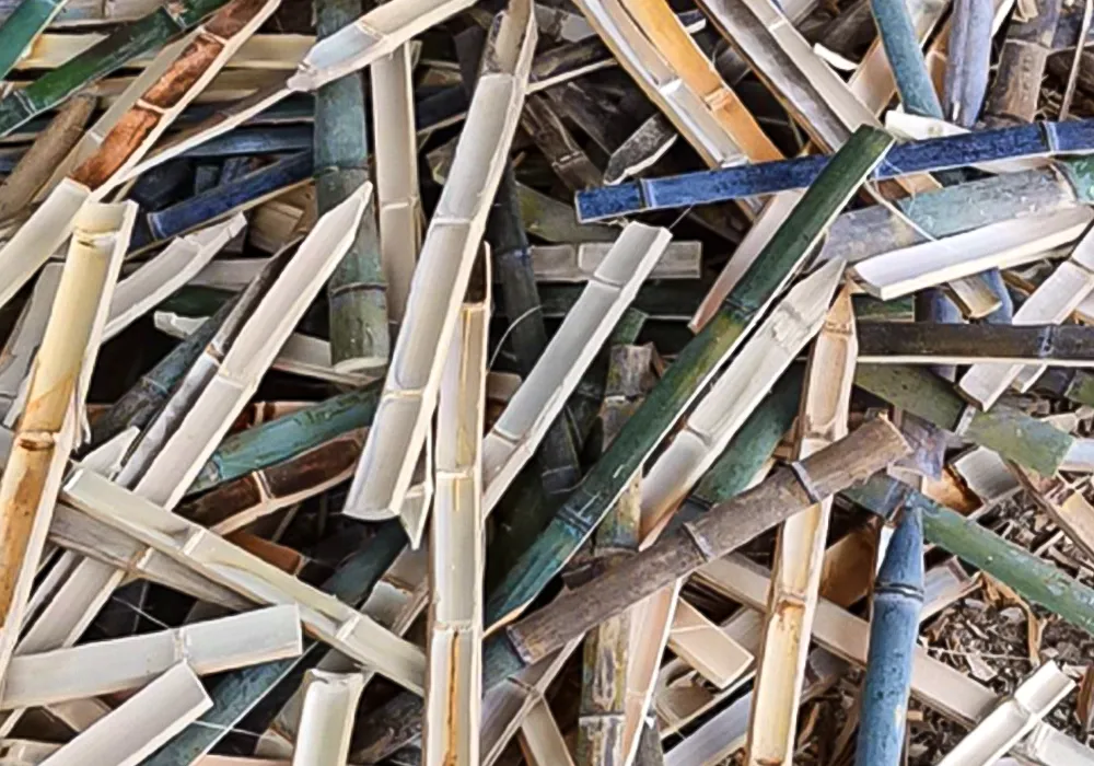 Bambooslices as raw materials for Pyrogreen carbonization system