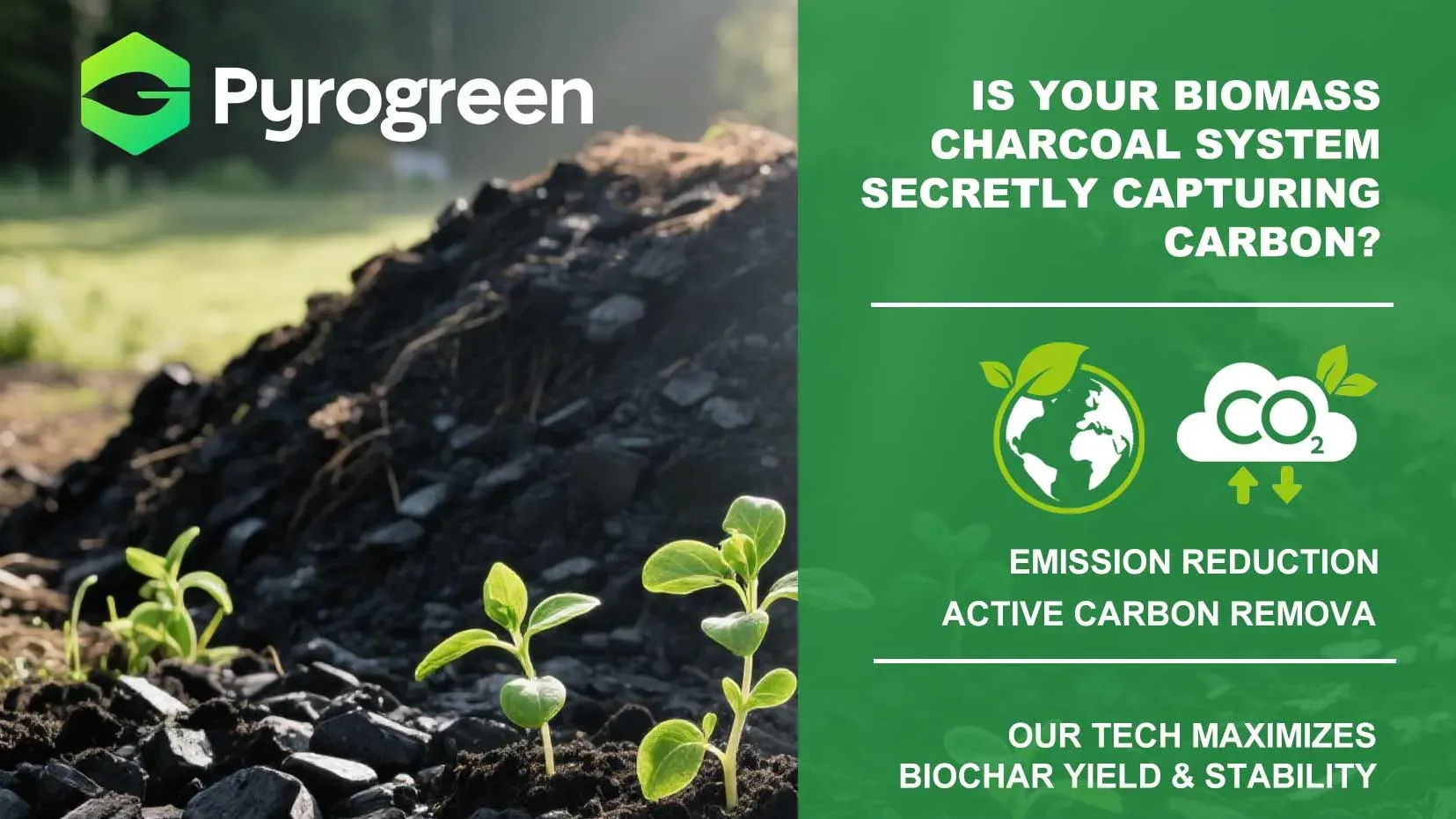 Large-scale biochar production will generate large amounts of carbon credits