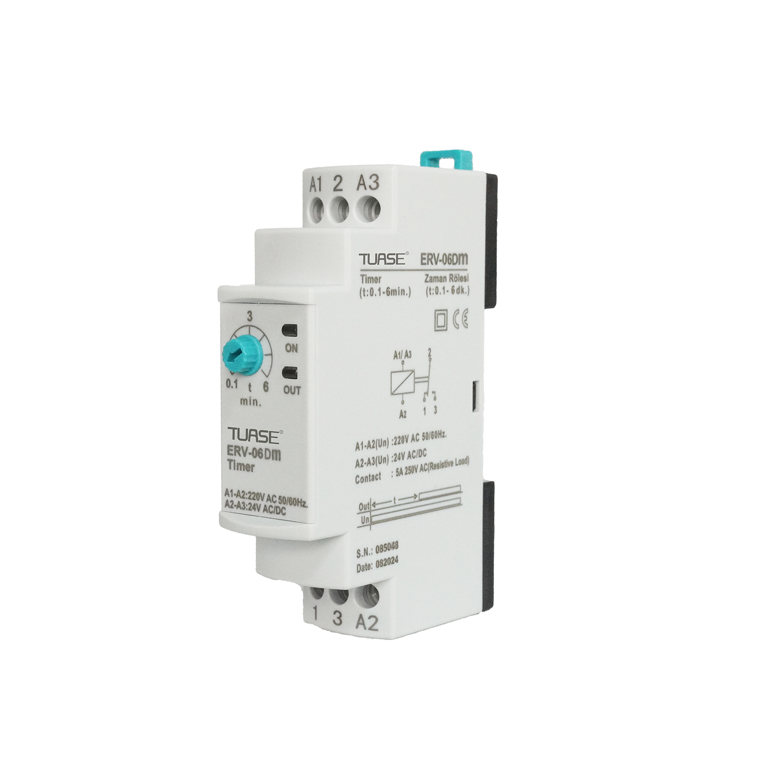 ERV-06DM Electronic Single Function Time Relay (Off Delay)