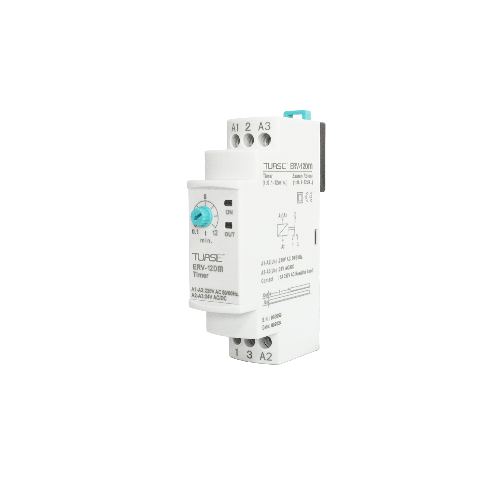 ERV-12DM Electronic Single Function Time Relay (Off Delay)