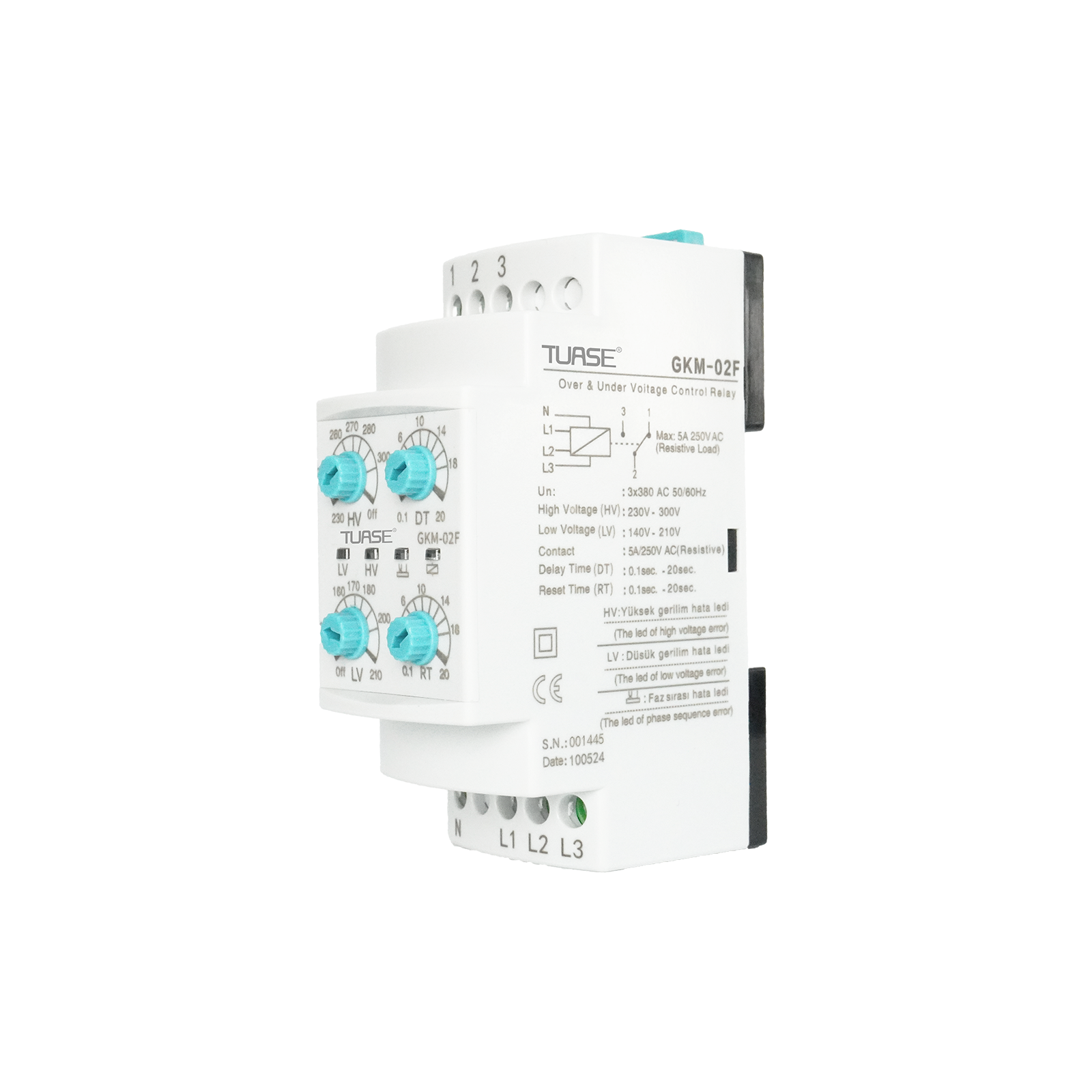 GKM-02F Three Phase Over And Under Voltage Control Relay