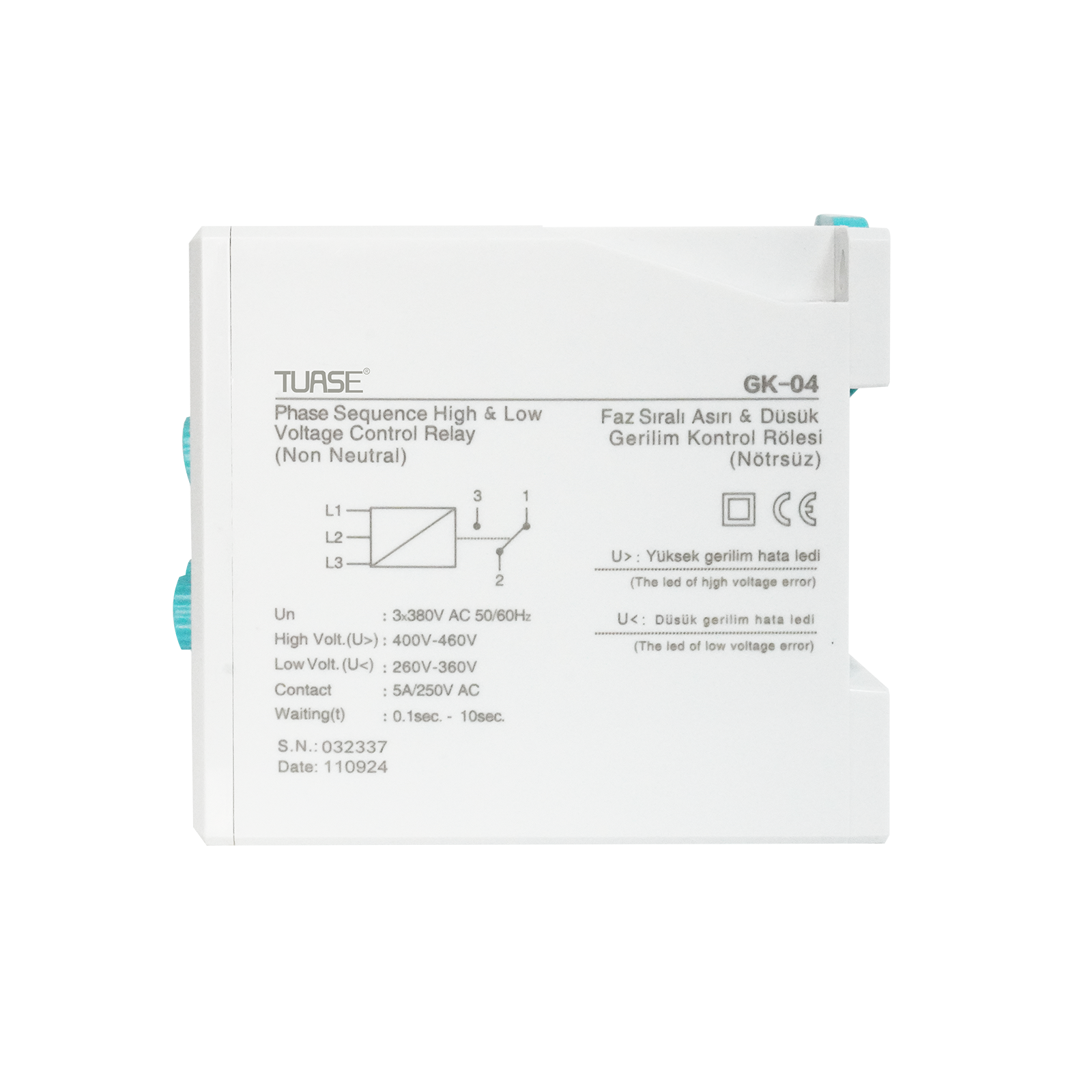 GK-04 Three Phase Over And Under Voltage Control Relay