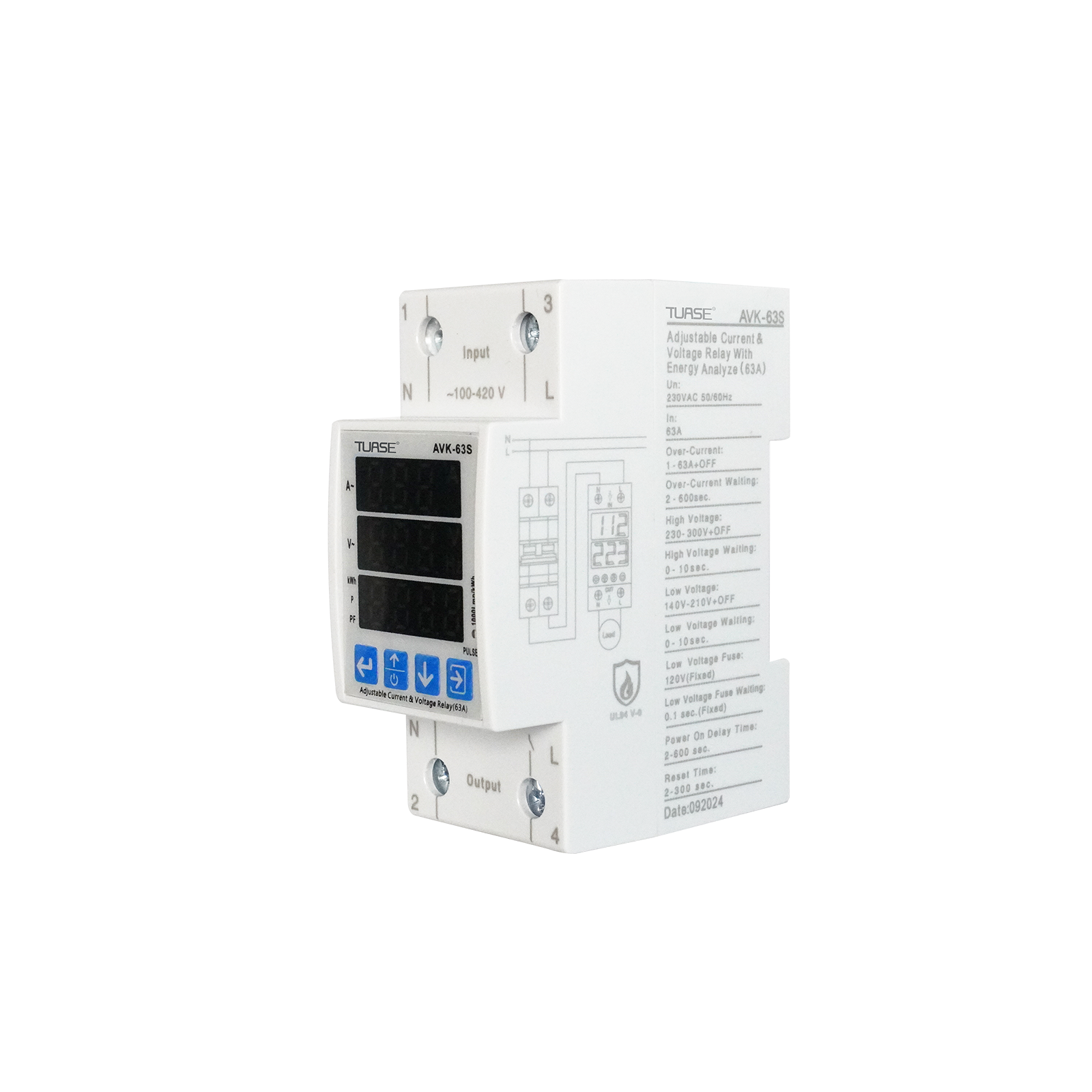 AVK-63S CURRENT & VOLTAGE PROTECTION RELAY WITH ENERGY ANALYZER
