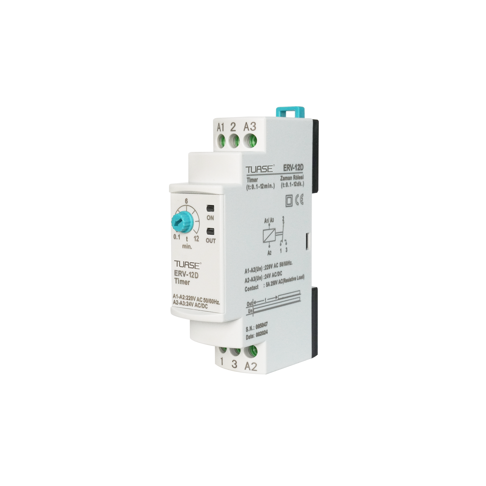 ERV-12D Electronic Single Function Time Relay (On Delay)