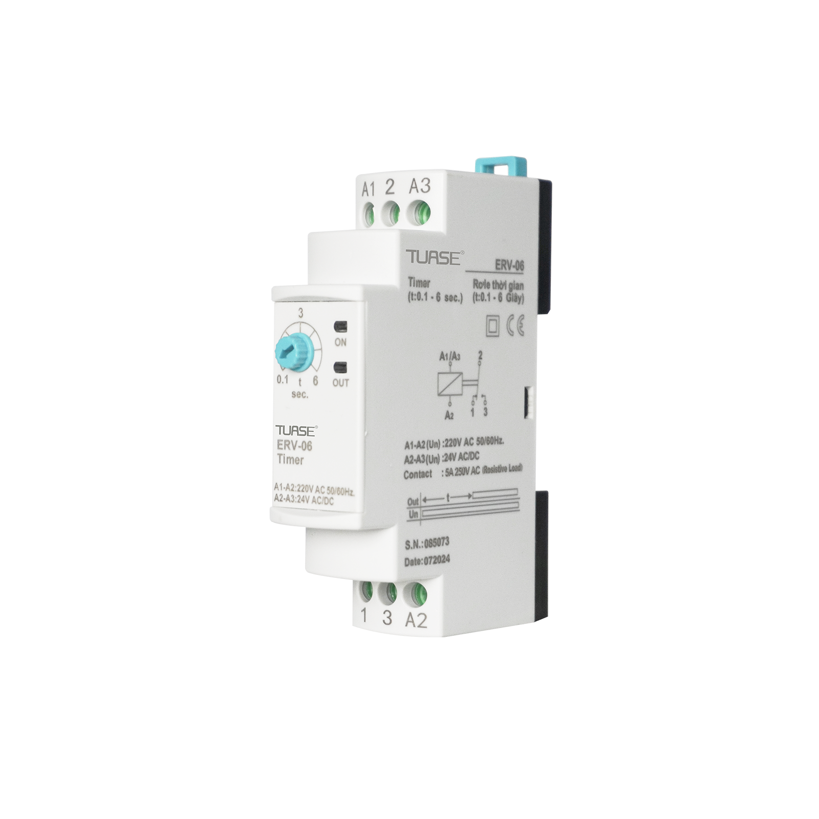 ERV-06 Electronic Single Function Time Relay (On Delay)