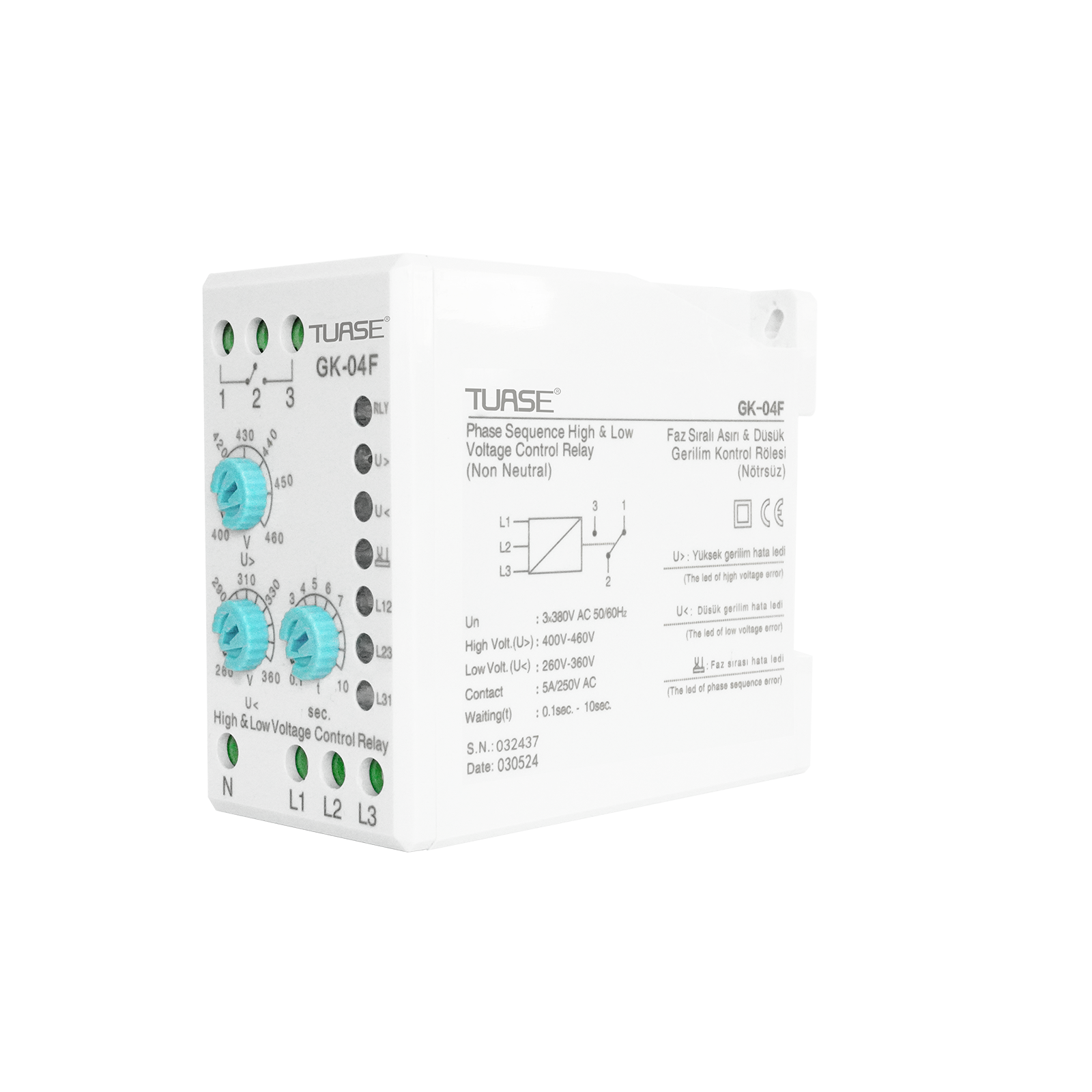 GK-04F Three Phase Over And Under Voltage Control Relay