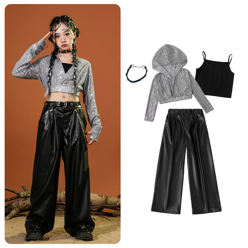 Silber Pailletten Set