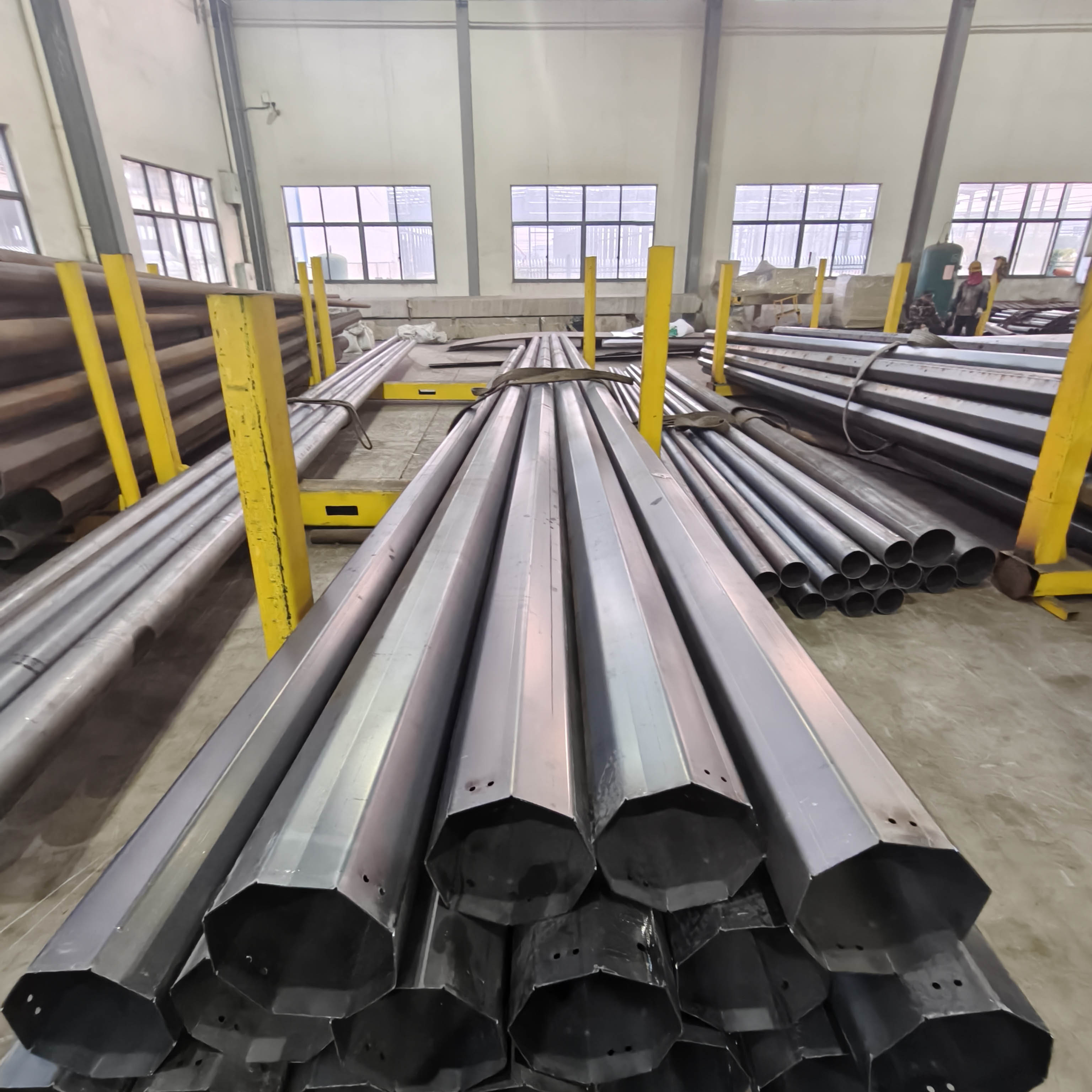 Galvanized Electric Power Transmission Line Steel Pole Power Distribution Equipment