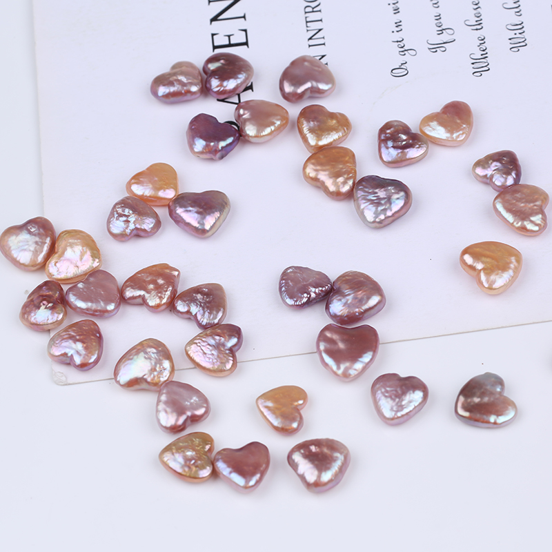 Zhuji Pearl Loose Pearl Manufacturer 12-13mm Pink Purple Heart Shape Pearl