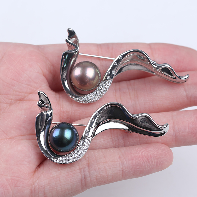 Freshwater Pearl Brooch Supplier Special Design Pearl Brooch
