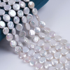 11-12mm Natural White Color Coin Shape Pearl Strand China Factory Wholesale Price