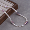 ราคาขายส่งสร้อยไข่มุก S925 สเตอริงซิลเวอร์ clasp สร้อยไข่มุกน้ำจืดสุดหรูสำหรับเครื่องประดับผู้หญิง