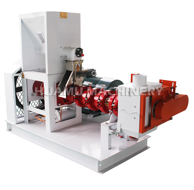 Soybean and corn raw material extruder