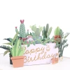 Feliz Cumpleaños Tarjeta Pop-Up 3D de Cactus